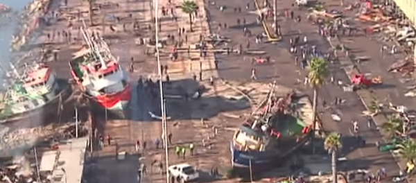 خسارات ناشی از زلزله و سونامی در شیلی - اسپوتنیک افغانستان  