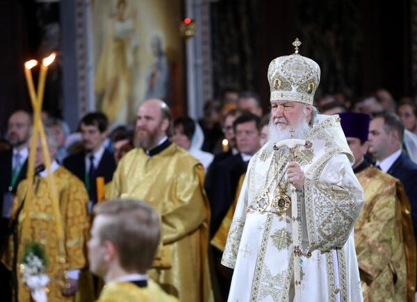اسقف اعظم مسکو و کل روسیه در کلیسای مسیح ناجی در مسکو - اسپوتنیک افغانستان  