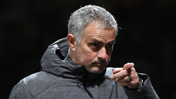 United manager Jose Mourinho is pictured ahead of a Champions League fixture against CSKA Moscow - اسپوتنیک افغانستان  