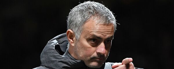 United manager Jose Mourinho is pictured ahead of a Champions League fixture against CSKA Moscow - اسپوتنیک افغانستان  