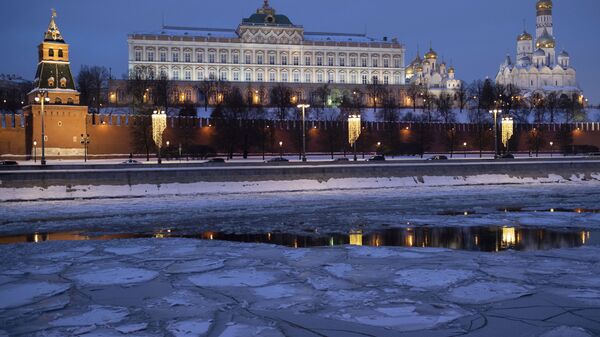 Большой Кремлевский дворец, Благовещенский собор и Колокольня Ивана Великого на территории Московского Кремля  - اسپوتنیک افغانستان  