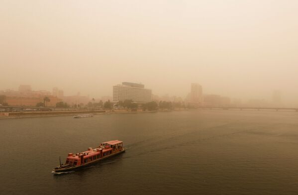 طوفان ریگ در شهر قاهره، مصر - اسپوتنیک افغانستان  
