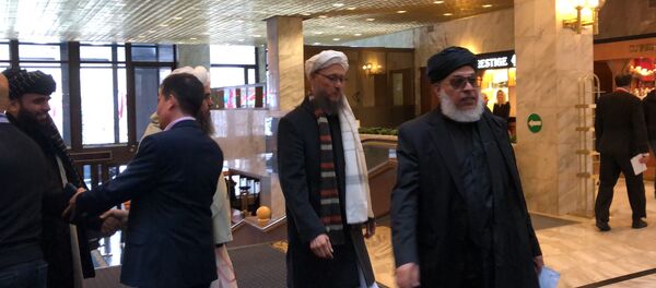 شیر محمد عباس استانکزی و دیگر اعضای طالبان در نشست مسکو شیر محمد عباس استانکزی و دیگر اعضای طالبان در نشست مسکو - اسپوتنیک افغانستان