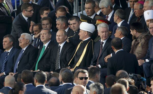 پوتین با رهبران ترکیه و فلسطین در مراسم گشایش مسجد جامع مسکو - اسپوتنیک افغانستان  