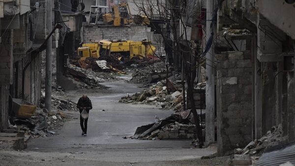 حمله راکتی شبه نظامیان به یک محله مسکونی در حلب  - اسپوتنیک افغانستان  