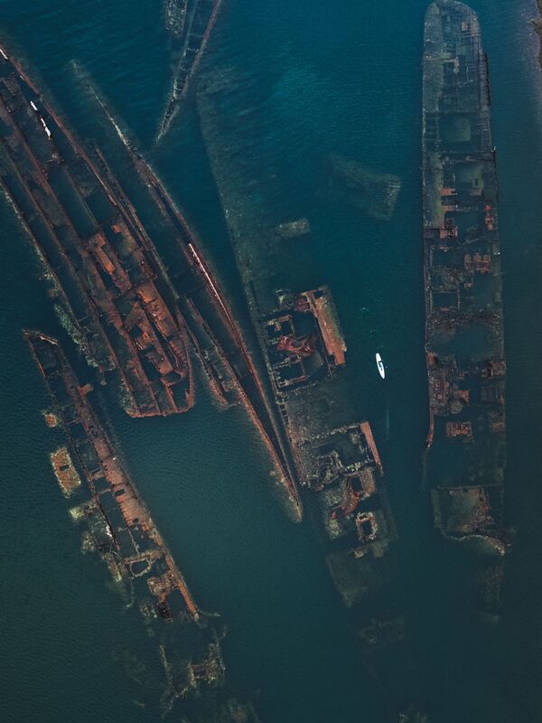 کشتی غرق شده در منطقه پریمورسکی روسیه - اسپوتنیک افغانستان  