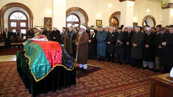 پیکر صبغت الله مجددی به خاک سپرده شد - اسپوتنیک افغانستان  