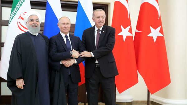 روسای جمهور روسیه، ترکیه و ایران در نشست سه‌جانبه در مورد حل و فصل بحران سوریه – سوچی - اسپوتنیک افغانستان  