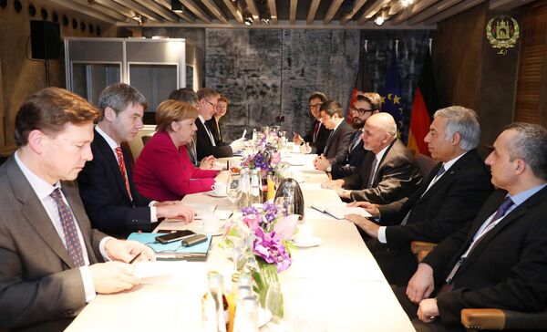 رئیس جمهور غنی با صدر اعظم آلمان دیدار کرد - اسپوتنیک افغانستان  