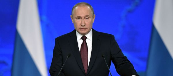 Президент РФ Владимир Путин выступает с ежегодным посланием Федеральному Собранию - اسپوتنیک افغانستان  