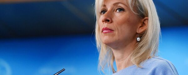 Официальный представитель министерства иностранных дел России Мария Захарова во время брифинга в Москве Официальный представитель министерства иностранных дел России Мария Захарова во время брифинга в Москве - اسپوتنیک افغانستان