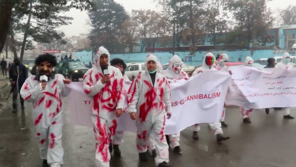 تظاهرات آدم‌خواران در مقابل سفارت ایران و پاکستان - اسپوتنیک افغانستان  