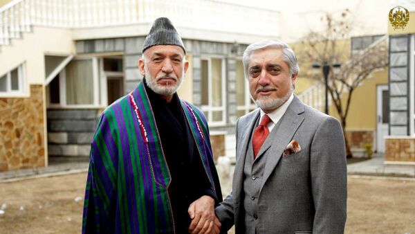 دیدار عبدالله عبدالله با رییس جمهور پیشین افغانستان - اسپوتنیک افغانستان  
