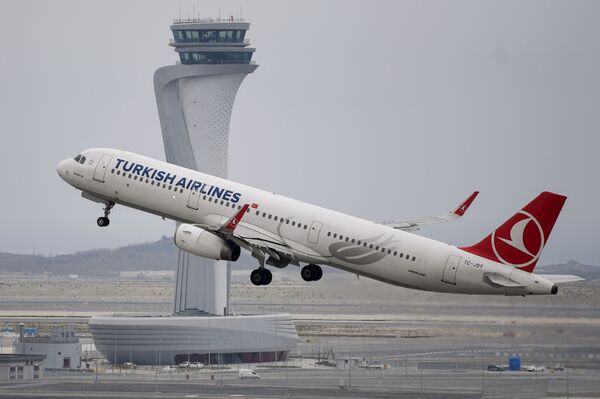 طیاره ایربس A321 شرکت هوایی ترکش ایرلاینز در حال پرواز از میدان هوایی جدید استانبول - اسپوتنیک افغانستان  