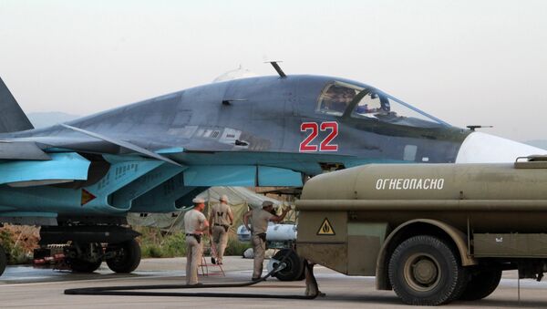 Sputnik Exclusive: Russian Sukhoi jets at airfield near Latakia - اسپوتنیک افغانستان  
