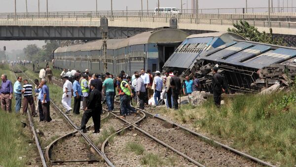 خروج قطار مسافربری از ریل در مصر - اسپوتنیک افغانستان  