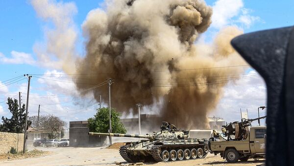 تعمیر حکومت لیبیا بمبارد شد - اسپوتنیک افغانستان  