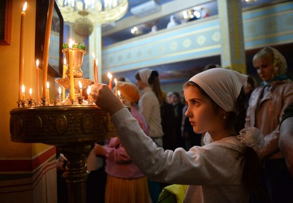 مراسم تجلیل از عید پاک در شهر گروزنی روسیه - اسپوتنیک افغانستان  