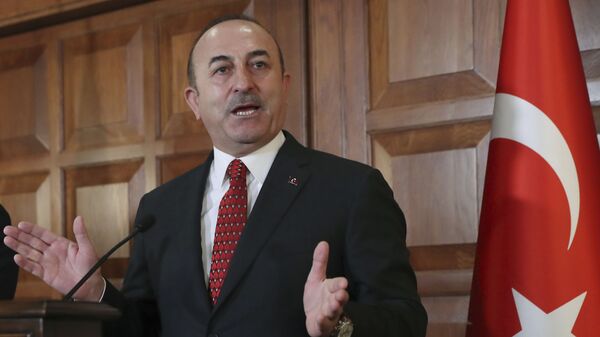 حضور وزیر خارجه ترکیه در مراسم امضای توافق نامه صلح میان امریکا و طالبان  - اسپوتنیک افغانستان  