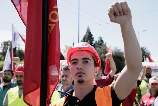 راه‌پیمایی‌ به مناسبت روز جهانی کارگر – آتن، یونان - اسپوتنیک افغانستان  