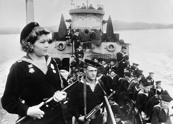 نیروهای بحری - دیسانت اقیانوس آرام روسیه در مسیر پورت ارتور، سال ۱۹۴۵ - اسپوتنیک افغانستان  