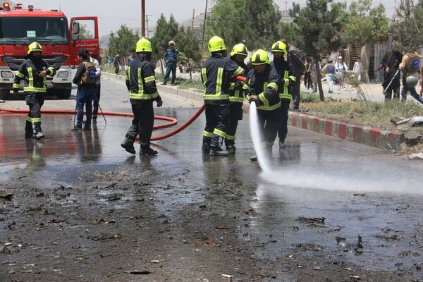 جای انفجار موتر بمب گذاری شده در کابل - اسپوتنیک افغانستان  