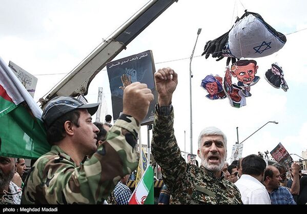 اشتراک کنندگان راهپیمایی روز قدس – تهران، ایران - اسپوتنیک افغانستان  
