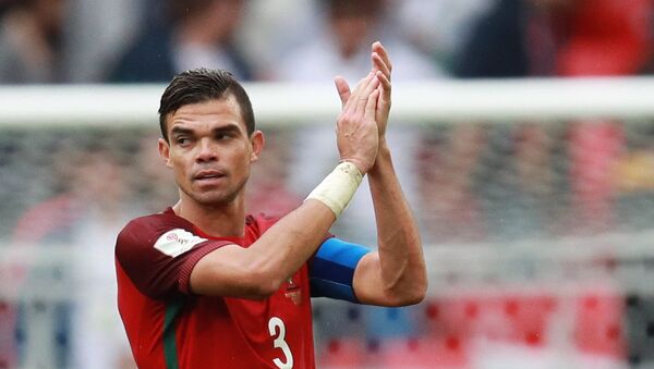Portugal’s Pepe celebrates his team’s victory in the 2017 FIFA Confederations Cup third-place match between Portugal and Mexico. File photo - اسپوتنیک افغانستان  