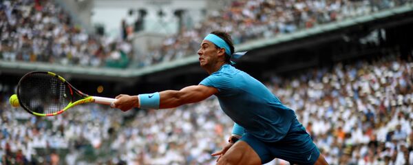 Испанский теннисист Рафаэль Надаль в финальном матче с австрийцем Домиником Тимом на открытом чемпионате Франции Roland Garros - 2018  - اسپوتنیک افغانستان  