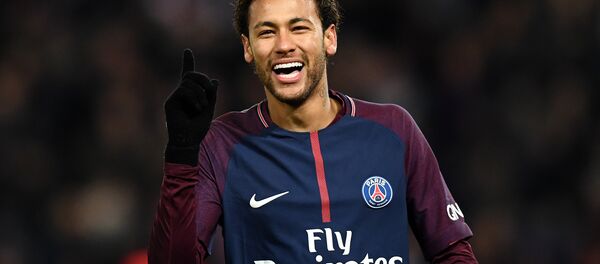 (FILES) In this file photo taken on January 27, 2018 Paris Saint-Germain's Brazilian forward Neymar reacts during the French L1 football match between Paris Saint-Germain (PSG) and Montpellier (MHSC) at the Parc des Princes stadium in Paris (FILES) In this file photo taken on January 27, 2018 Paris Saint-Germain's Brazilian forward Neymar reacts during the French L1 football match between Paris Saint-Germain (PSG) and Montpellier (MHSC) at the Parc des Princes stadium in Paris - اسپوتنیک افغانستان