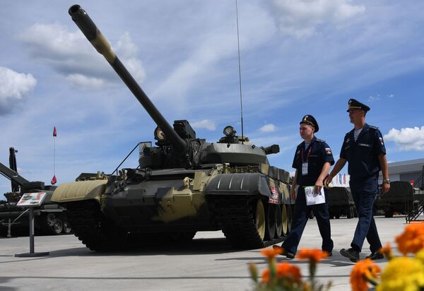تانک Т-55А در نمایشگاه  بین‌المللی نظامی و دفاعی «اردو ۲۰۱۹» - اسپوتنیک افغانستان  