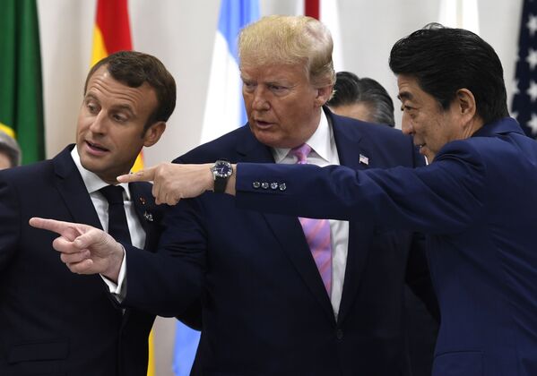 روسای جمهور فرانسه و امریکا با نخست وزیر جاپان - اسپوتنیک افغانستان  
