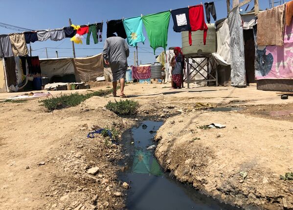 کمپ مهاجرین سوریایی در ساحل دریایی لیطانی، لبنان - اسپوتنیک افغانستان  