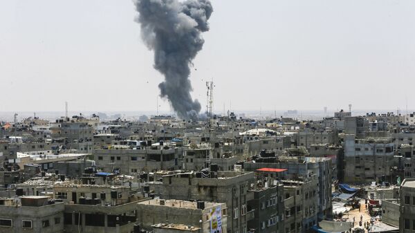اسرائیل بانک متعلق به حماس را مورد حمله هوایی قرار داد - اسپوتنیک افغانستان  