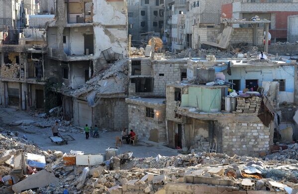 ساختمان های ویران شده در دمشق - اسپوتنیک افغانستان  