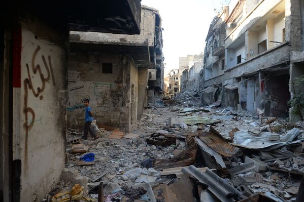 ساختمان های ویران شده در دمشق - اسپوتنیک افغانستان  