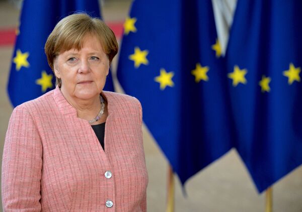 آنگلا مرکل، صدراعظم آلمان در نشست سران کشورهای عضو اتحادیه اروپا – شهر بروکسل، بلجیم   - اسپوتنیک افغانستان  
