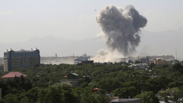 Дым от взрыва в Кабуле, Афганистан  - اسپوتنیک افغانستان  