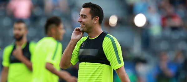 ژاوی   Футбол. Лига чемпионов. Тренировка ФК Барселона  ژاوی   Футбол. Лига чемпионов. Тренировка ФК Барселона - اسپوتنیک افغانستان