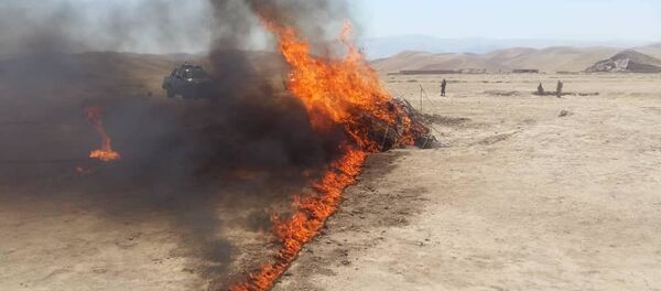 به آتش کشیدن 13 تُن مواد مخدر در هلمند به آتش کشیدن 13 تُن مواد مخدر در هلمند - اسپوتنیک افغانستان