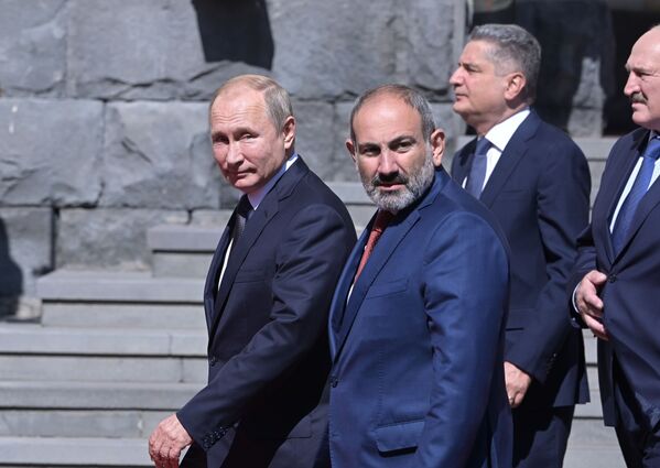 دیدار پوتین با صدراعظم ارمنستان و رئیس جمهور بلاروس - اسپوتنیک افغانستان  