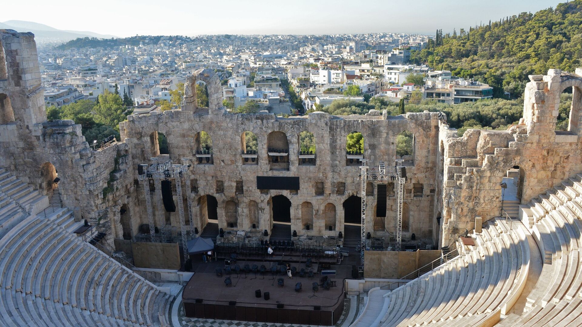 Одеон Герода Аттического - древнегреческий театр, расположенный на южном склоне Афинского Акрополя - اسپوتنیک افغانستان  , 1920, 14.06.2022