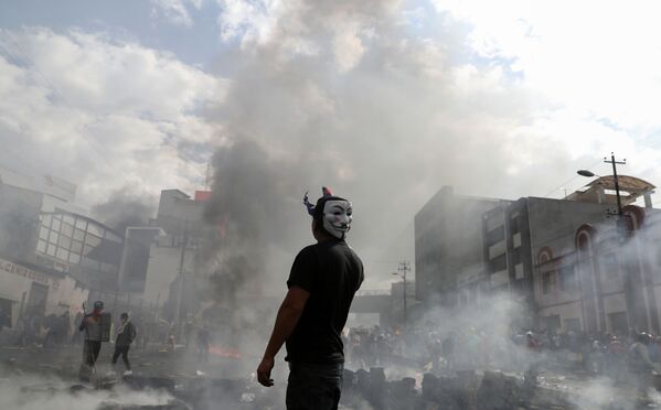 تظاهرات گسترده در شهر کیتو، پایتخت اکوادور  - اسپوتنیک افغانستان  
