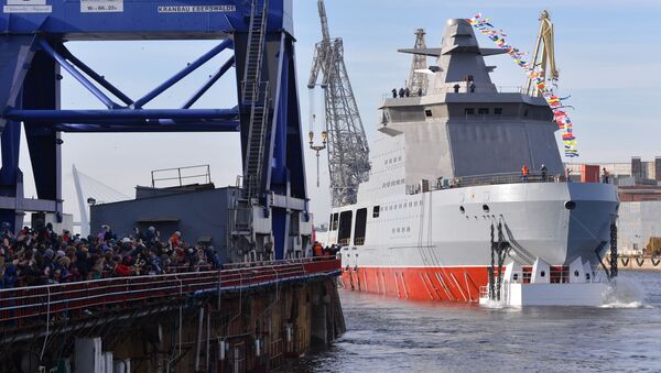  اولین کشتی یخ‌شکن جنگی روسیه به آب انداخته شد     - اسپوتنیک افغانستان  