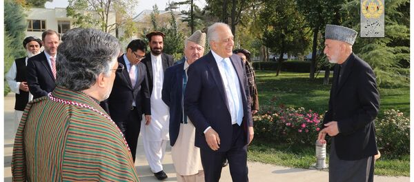 زلمی خلیلزاد و حامد کرزی - اسپوتنیک افغانستان  