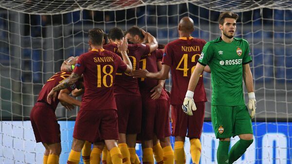 تیم فوتبال آ اس رُم ایتالیا  Italy Soccer Champions League Roma - CSKA - اسپوتنیک افغانستان  