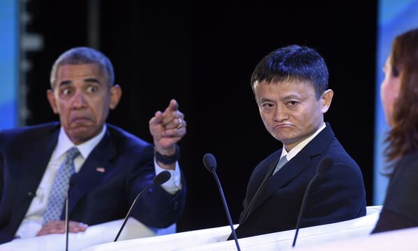 باراک اوباما و تاجر چین در همایش مانیل - اسپوتنیک افغانستان  