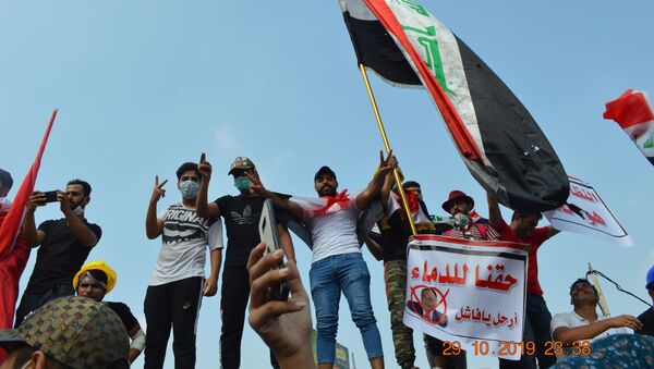 تظاهرات در میدان تحریر در بغداد همچنان ادامه دارند - اسپوتنیک افغانستان  