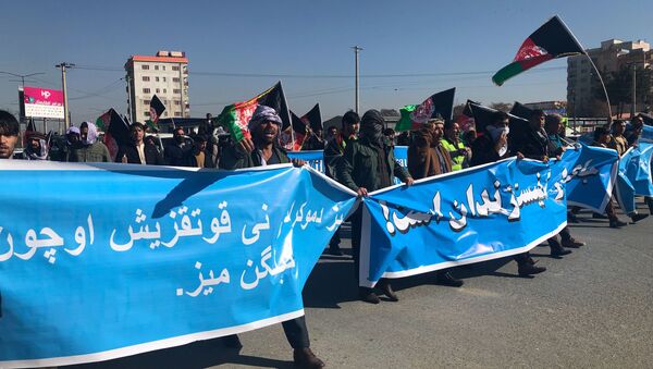  تظاهرات هواداران ثبات و همگرایی در تخار و فاریاب    - اسپوتنیک افغانستان  