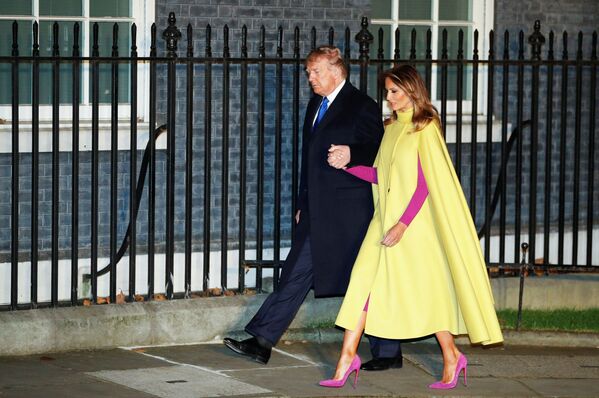 رئیس‌جمهور ترامپ با همسرش در لندن - اسپوتنیک افغانستان  